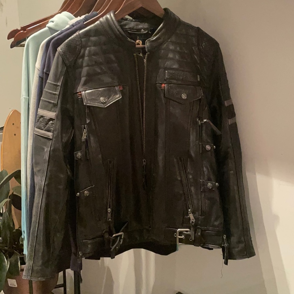 Brand new without tags Harley Davidson leather motorcycle jacket.  Never worn.